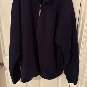 Navy Blue full zip LL Bean Fleece Jacket